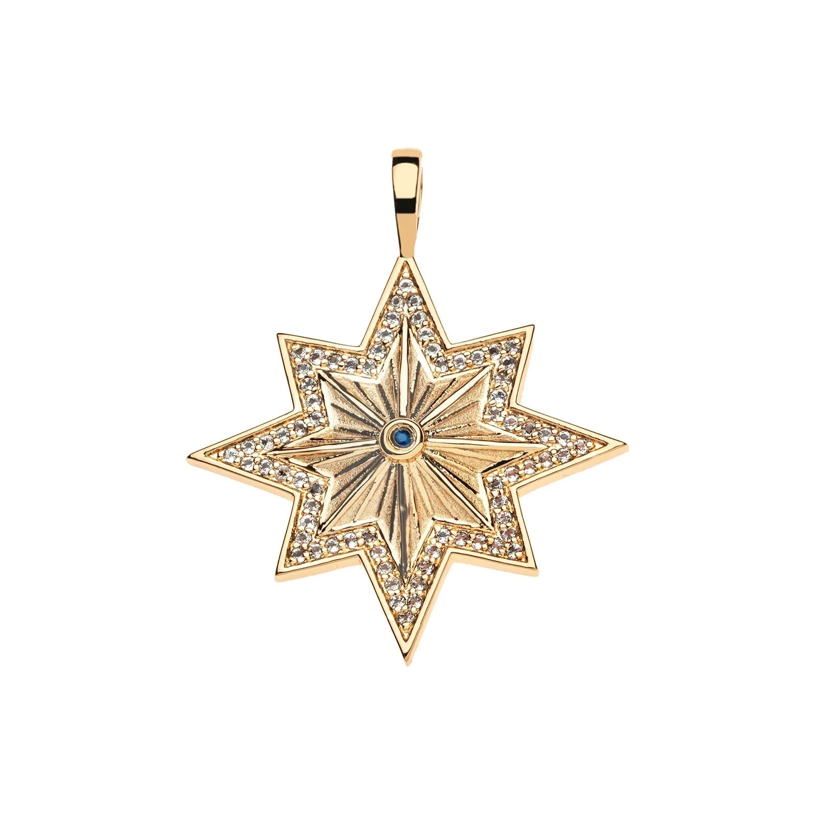 Lucky Wish On A Star Embellished Pendant 16-18" Classic Rolo Necklaces Jane Win 