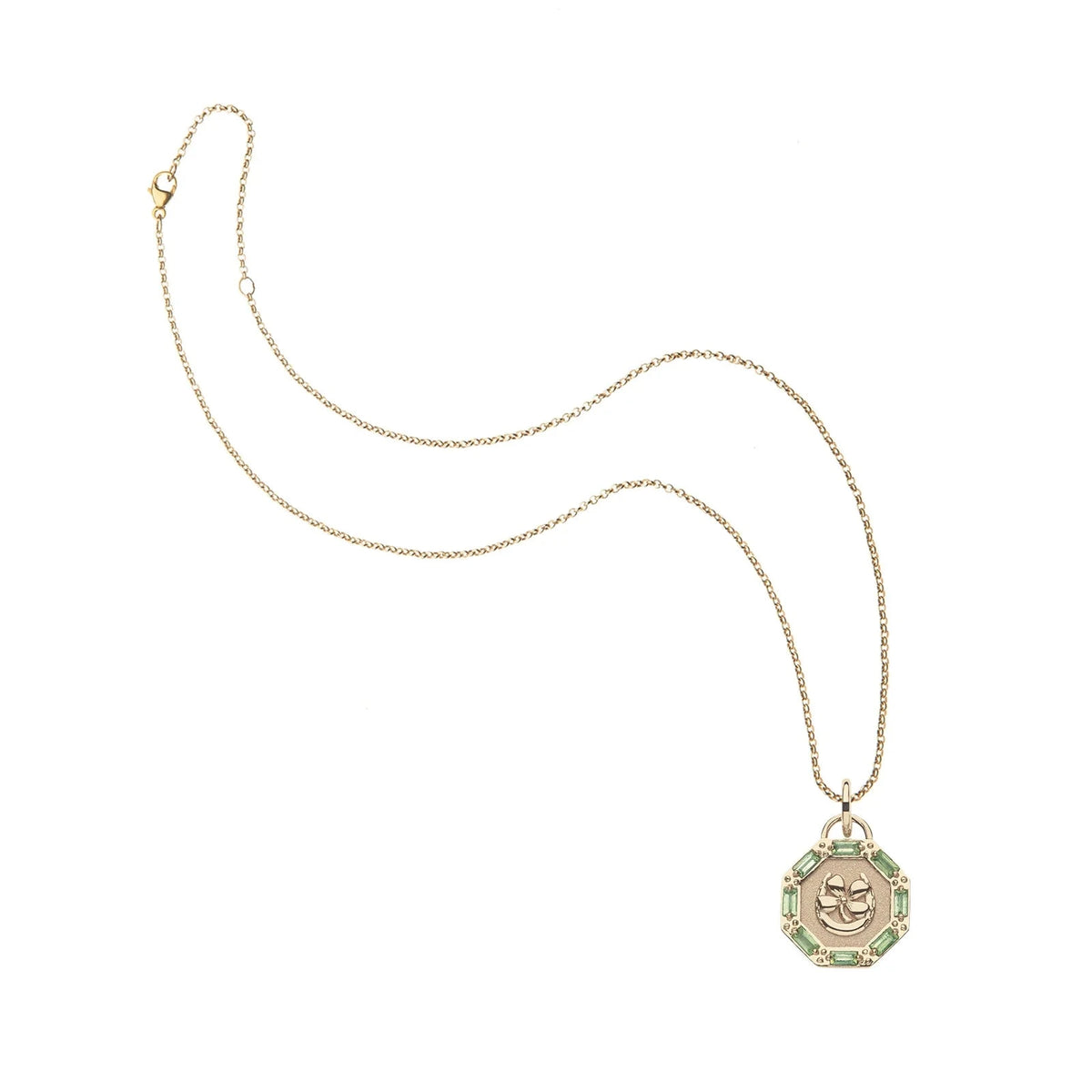 Lucky Petite Embellished Coin 16"- 18" Classic Rolo Necklaces Jane Win 