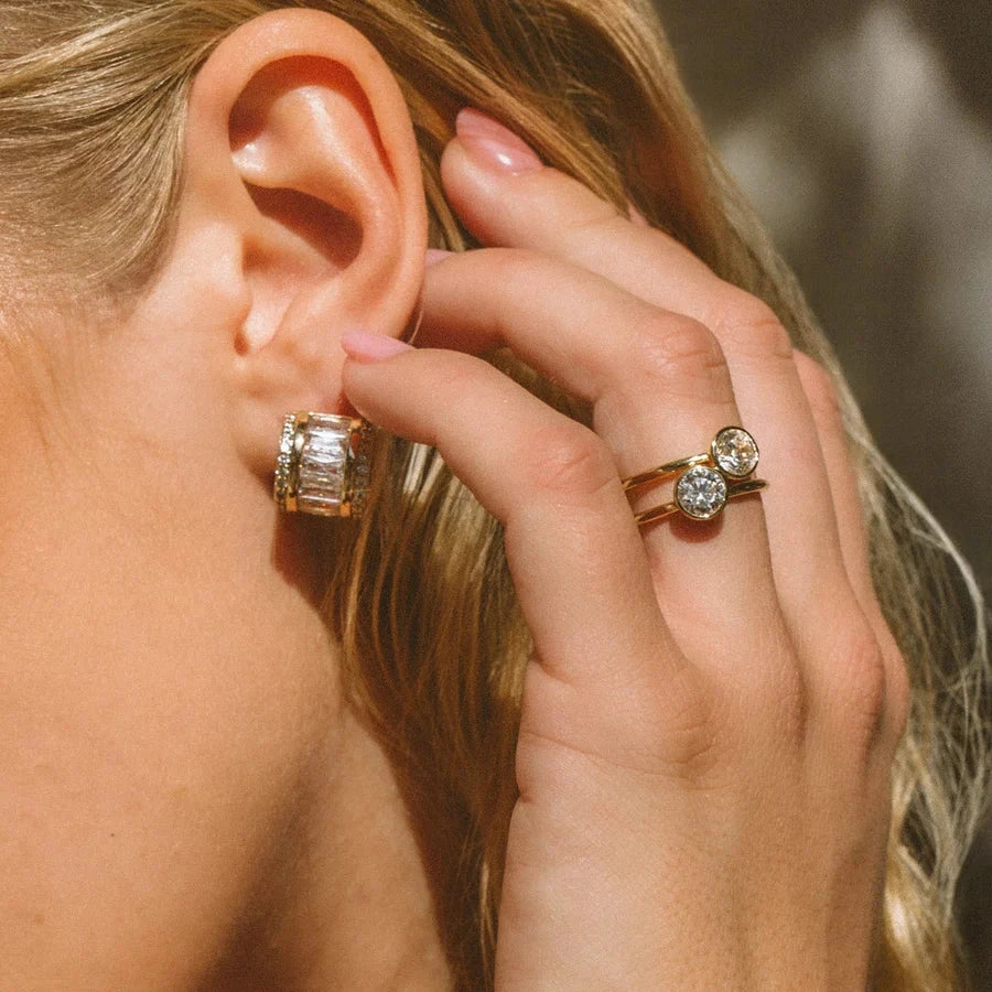 Lumiere Hoop Earrings 14k Gold Earrings Thatch 