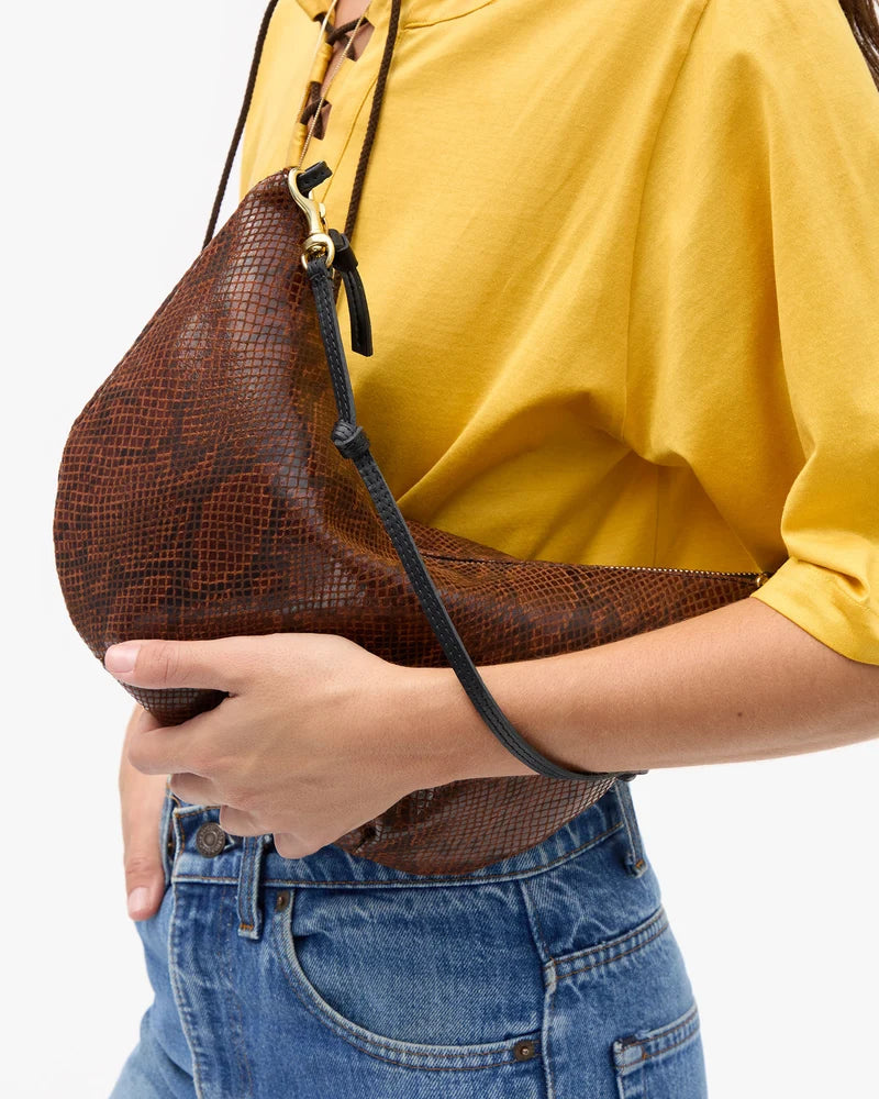 Lune Embossed Python Auburn