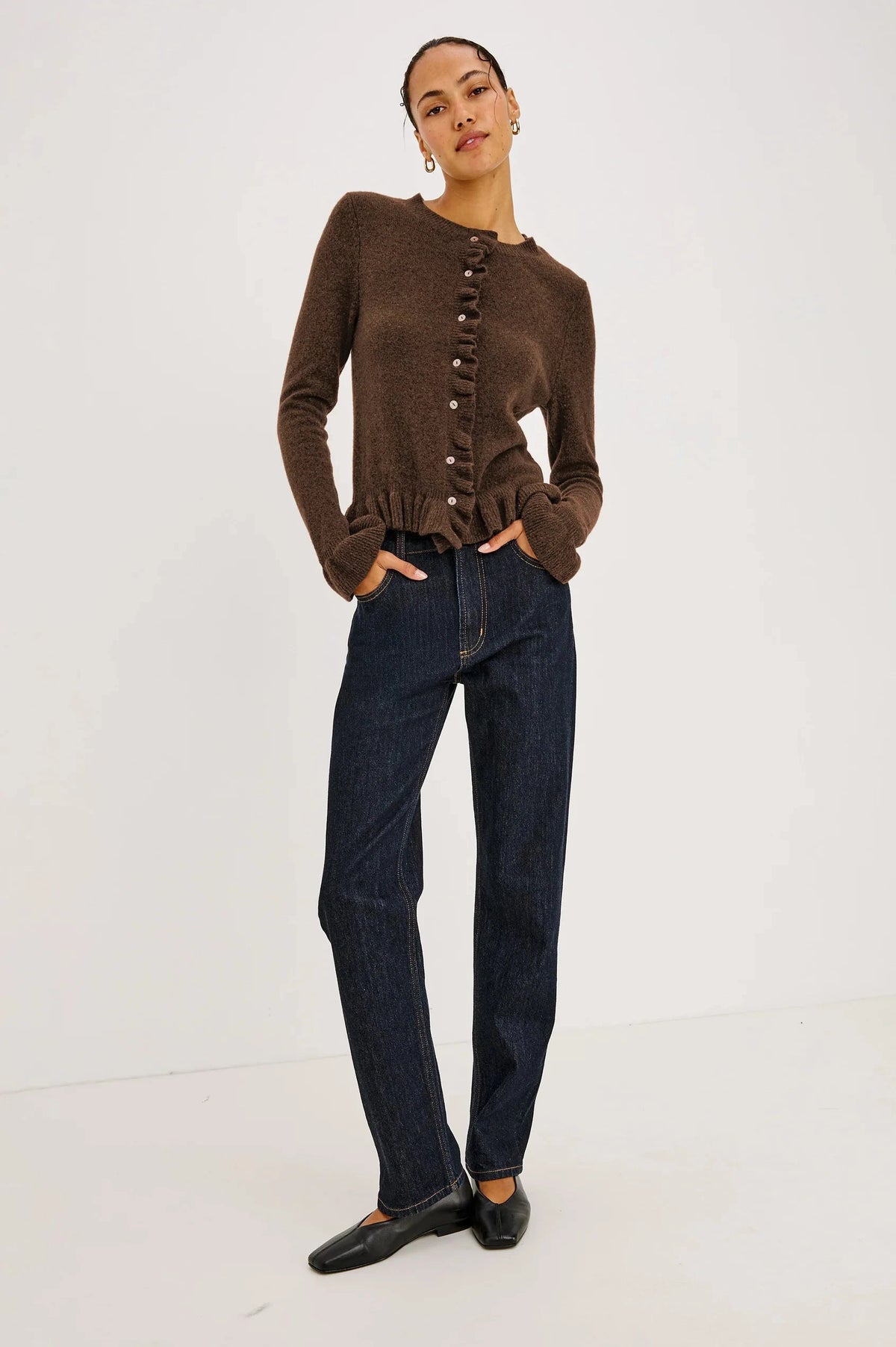 Mandy Chocolate Sweater - Cardigans Rails 