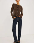 Mandy Chocolate Sweater - Cardigans Rails 