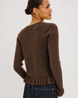 Mandy Chocolate Sweater - Cardigans Rails 