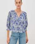 Mariah Top Blue Marguerite Tops - Blouses Rails 