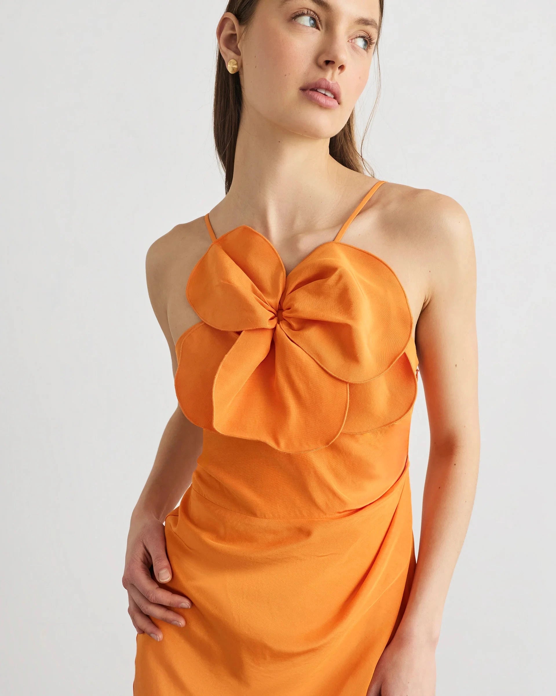 Marlow Dress Cadmium Orange Dresses - Short Tanya Taylor 