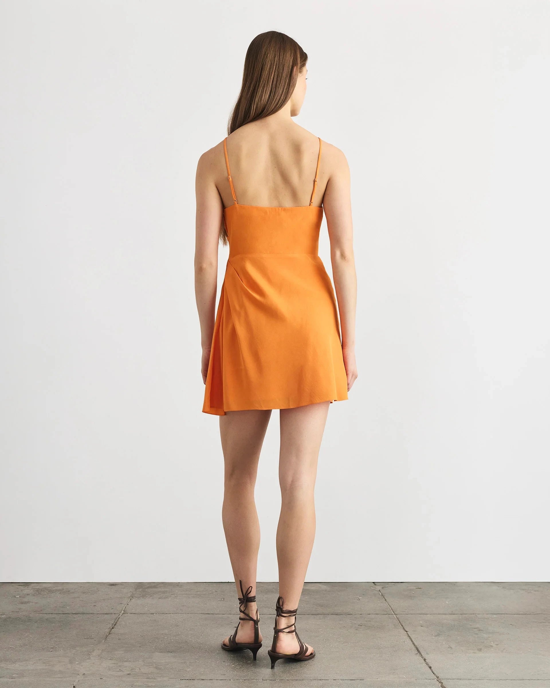 Marlow Dress Cadmium Orange Dresses - Short Tanya Taylor 