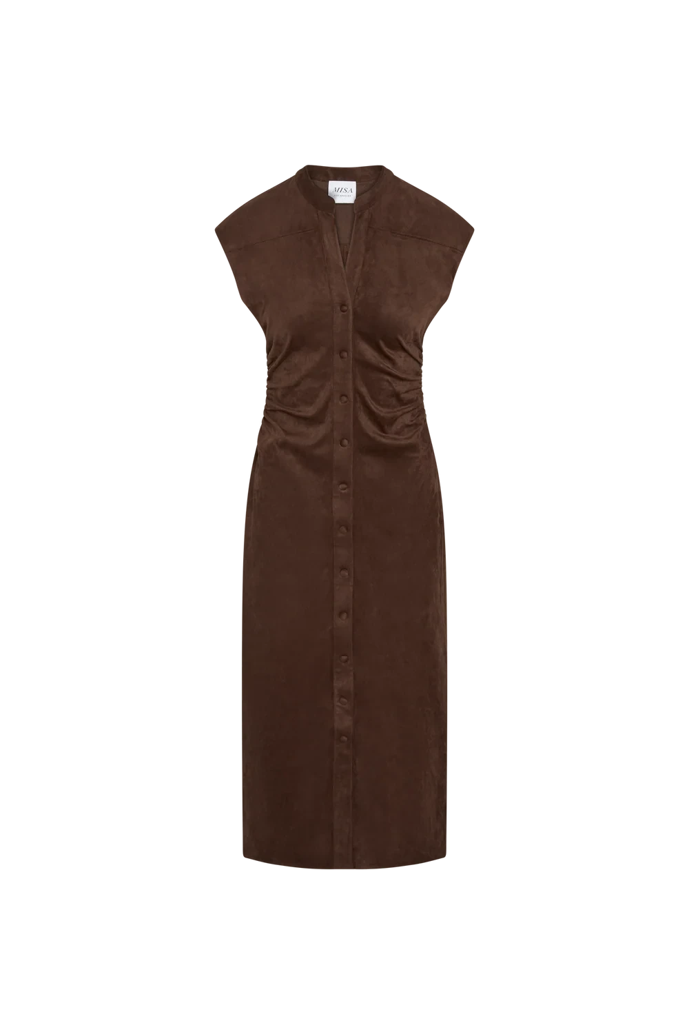 Maud Dress Faux Suede Brown