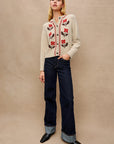 Mavie Cardigan Carmine Floral Sweater - Cardigans Rails 