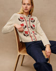 Mavie Cardigan Carmine Floral Sweater - Cardigans Rails 