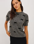 Michele Charcoal Velvet Bows Sweater - Crewneck Rails 