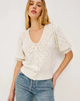 Mindy Top Ivory Sweater - Cardigans Rails 