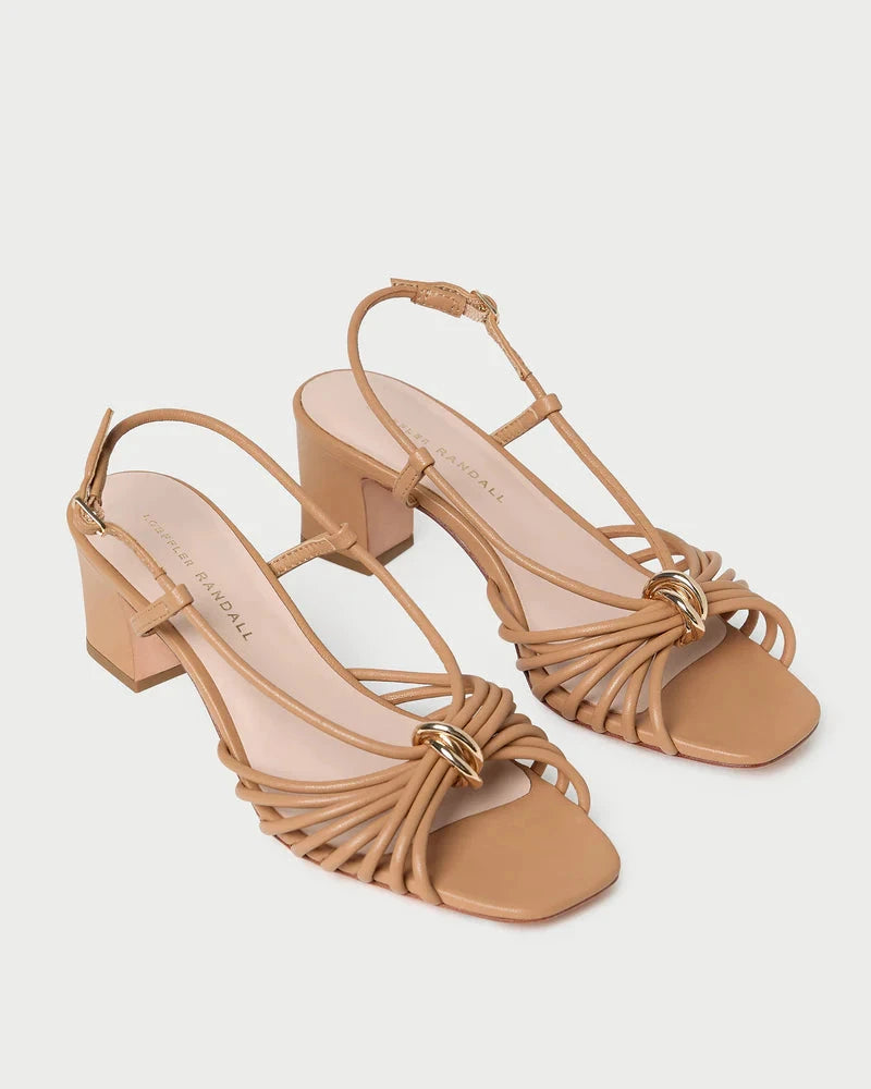 Minna Strappy Mid Heel Sandal With Hardware Dune Sandals - Heeled Sandals Loeffler Randall 