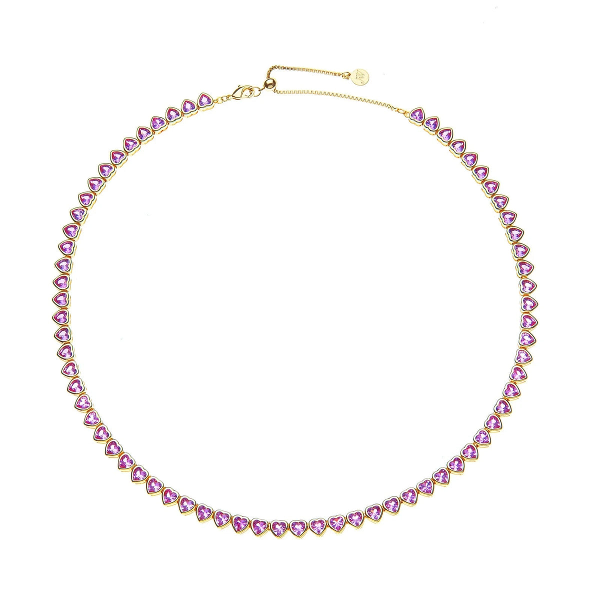 Made From Love Tennis Necklace Pink Necklaces Jane Win 