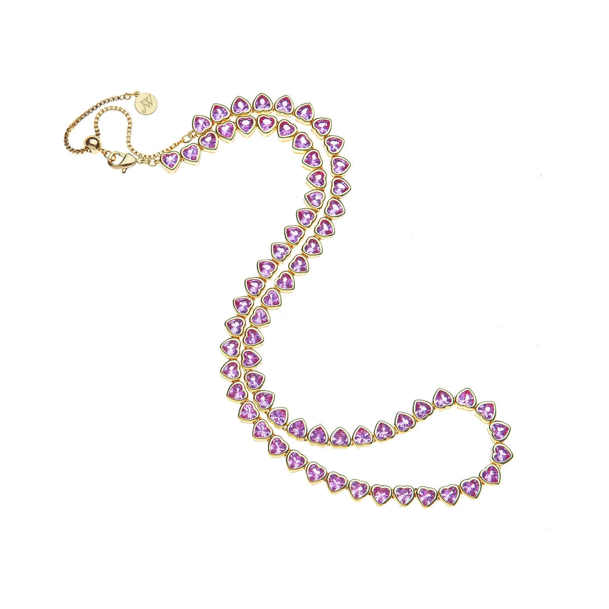 Made From Love Tennis Necklace Pink Necklaces Jane Win 