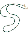 Double Wrap Diamond Cut Beaded Necklace Malachite and Gold Necklaces Jane Win 