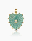 Marlene Heart Bail Charm Amazonite Necklace Charm Thatch 