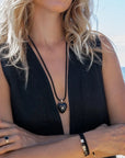 Marlene Heart Bail Charm Onyx Necklace Charm Thatch 