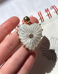 Marlene Heart Bail Charm Mother of Pearl Necklace Charm Thatch 
