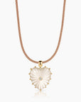 Marlene Heart Bail Charm Mother of Pearl Necklace Charm Thatch 