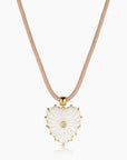 Marlene Heart Bail Charm Mother of Pearl Necklace Charm Thatch 