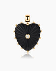 Marlene Heart Bail Charm Onyx Necklace Charm Thatch 