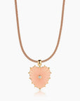 Marlene Heart Bail Charm Pink Jade Necklace Charm Thatch 