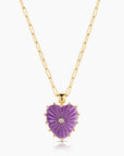 Marlene Heart Bail Charm Purple Mica Necklace Charm Thatch 