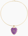 Marlene Heart Bail Charm Purple Mica Necklace Charm Thatch 