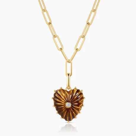 Malene Tiger's Eye Clip Charm Necklaces Thatch 