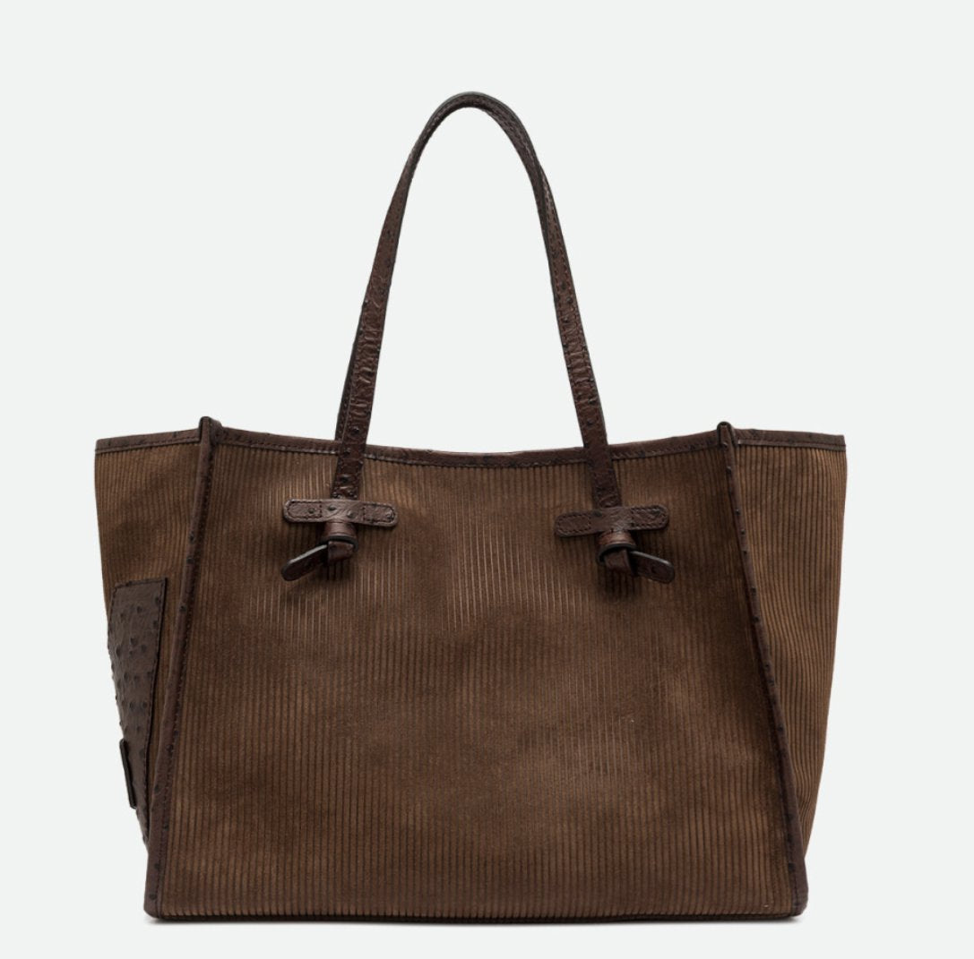 Large Marcella Cord Espresso Tote &amp; Satchel Gianni Chiarini 