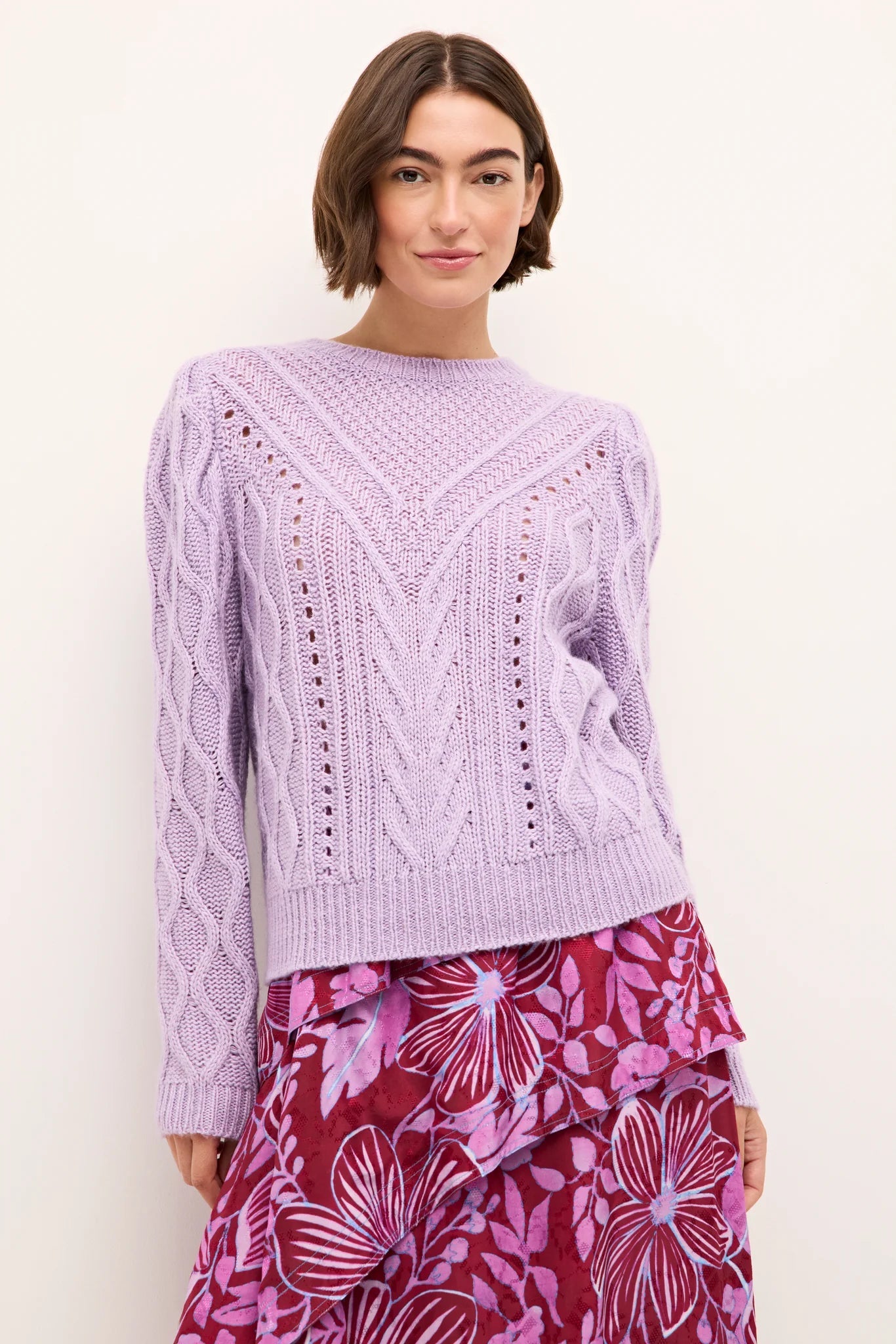 Felicia Sweater Lavender Sweater - Crewneck Marie Oliver 