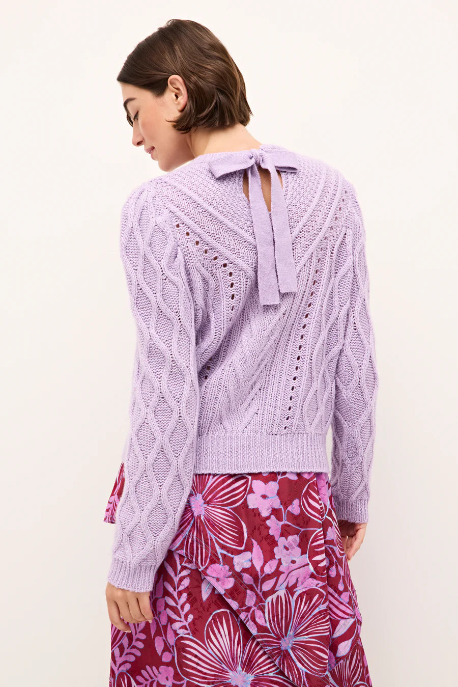 Felicia Sweater Lavender Sweater - Crewneck Marie Oliver 