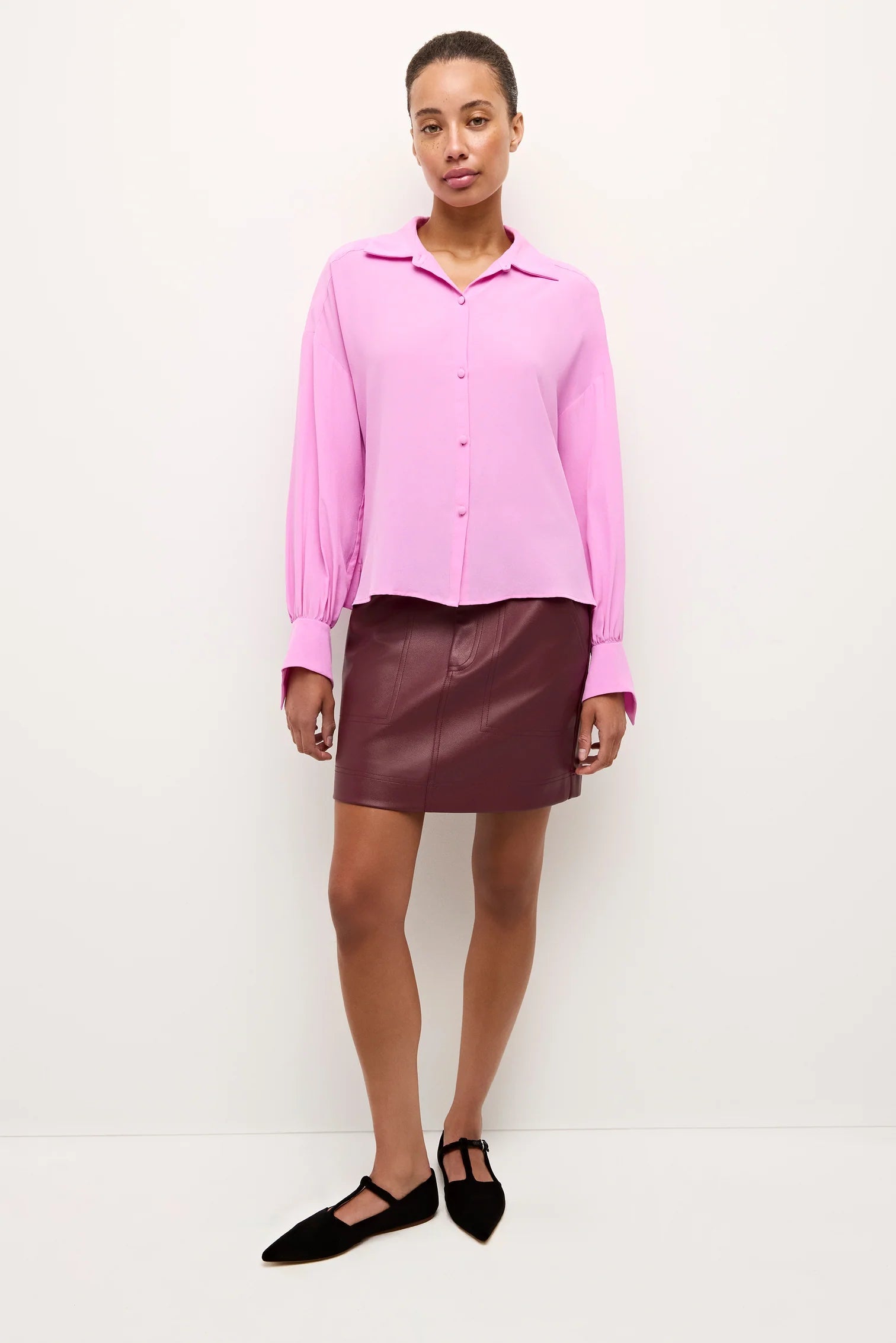 Mariel Blouse Violet Tops - Button Down Marie Oliver 