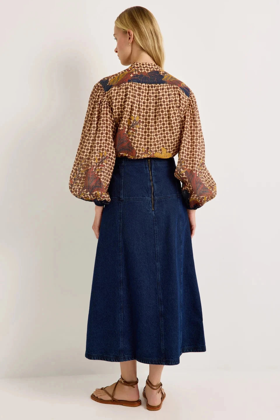 Yuko Denim Skirt Dark Wash Skirts - Midi Marie Oliver 