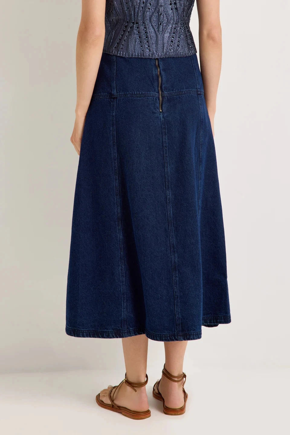 Yuko Denim Skirt Dark Wash Skirts - Midi Marie Oliver 