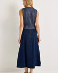 Yuko Denim Skirt Dark Wash Skirts - Midi Marie Oliver 