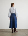 Hudley Skirt Classic Indigo Blue Skirts - Midi Tanya Taylor 