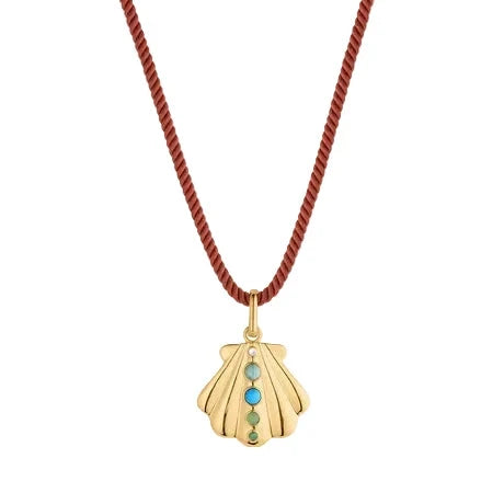 Maris Shell Silk Cord Necklace Necklaces Thatch 