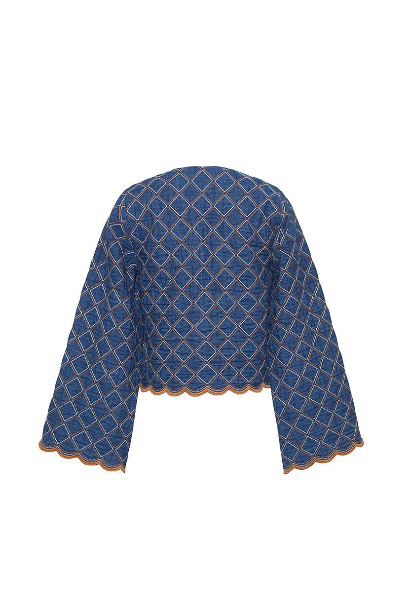 Marvis Jacket Quilted Denim Jackets - Denim Cara Cara 