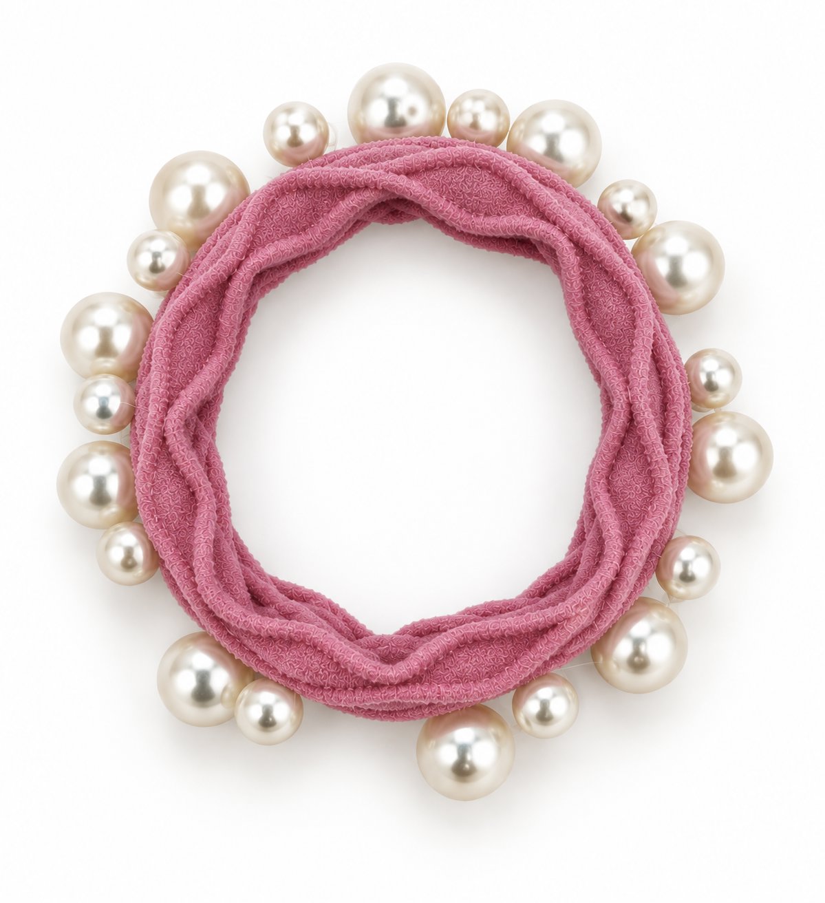 Textured Seamless Pearl Hair Ties Mauve Beauty & Hair Adorro 
