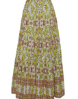 Melanie Skirt Vine Floral Mint Green Skirts - Maxi Cara Cara 