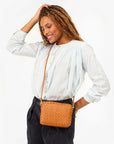 Midi Sac Woven Checker Natural Crossbody Clare V. 