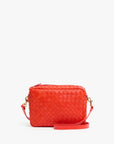 Midi Sac Woven Diagonal Bright Poppy Crossbody Clare V. 