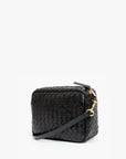 Midi Sac Woven Diagonal Black Crossbody Clare V. 