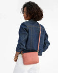 Midi Sac Woven Checker Rose Clay Crossbody Clare V. 