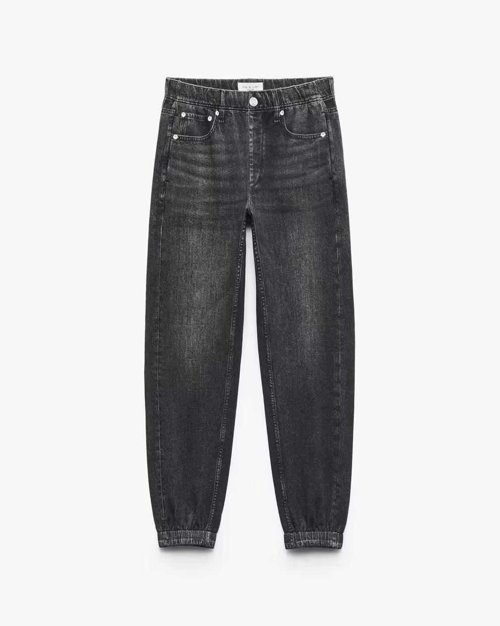 Miramar Terry Jogger Pant Faded Black Denim - Straight rag &amp; bone 