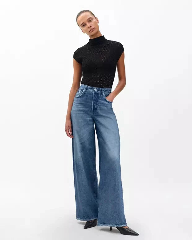 Miramar Terry Sofie Ankle Length Pant Venice Denim - Flare & Wide Leg rag & bone 