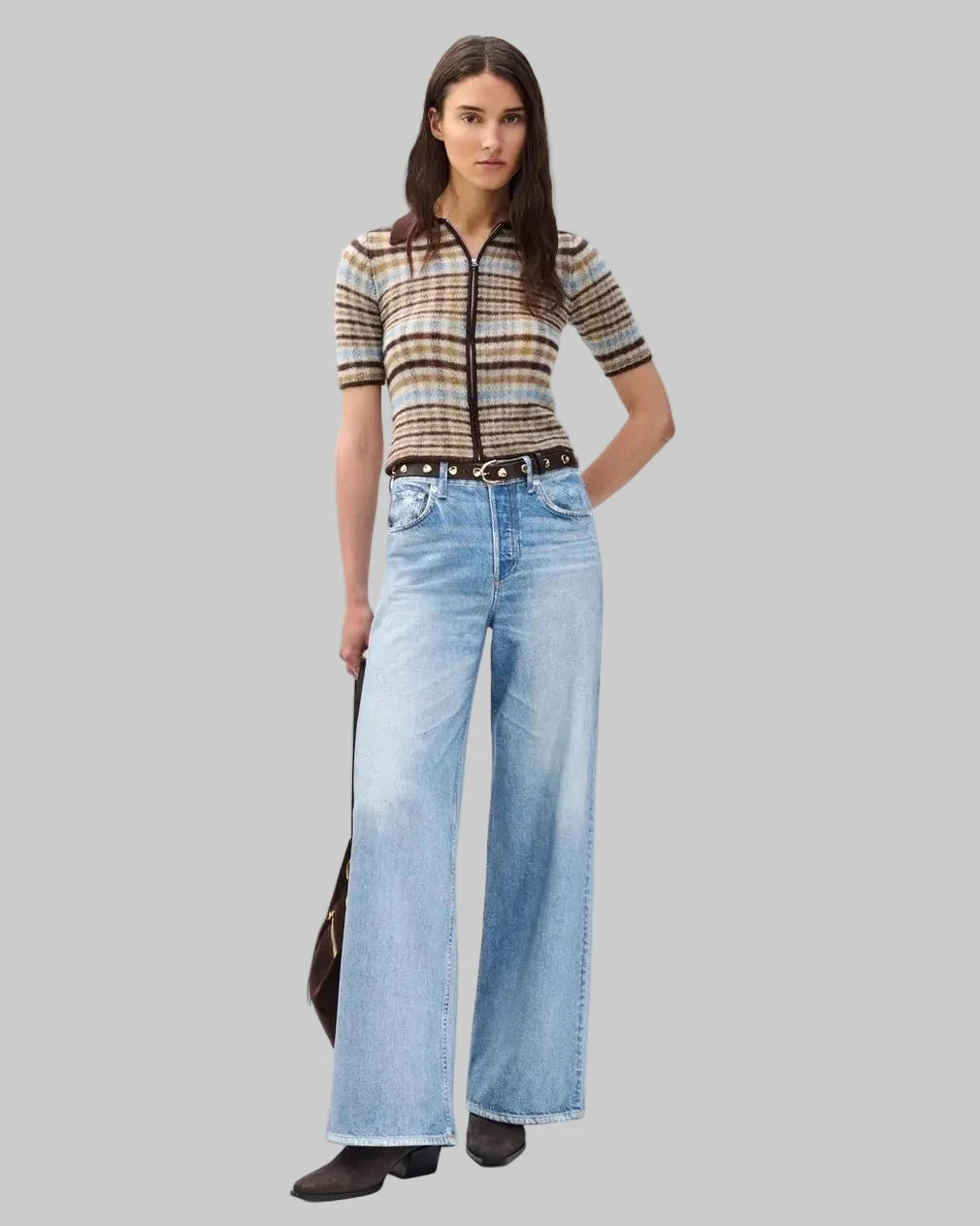 Miramar Terry Sofie Wide Pant Raily Denim - Flare & Wide Leg rag & bone 