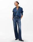 Miramar Wide Leg Pant Petra Denim - Straight rag & bone 