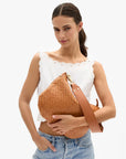 Petit Moyen Messenger Woven Checker Natural Hobo & Shoulder Clare V. 